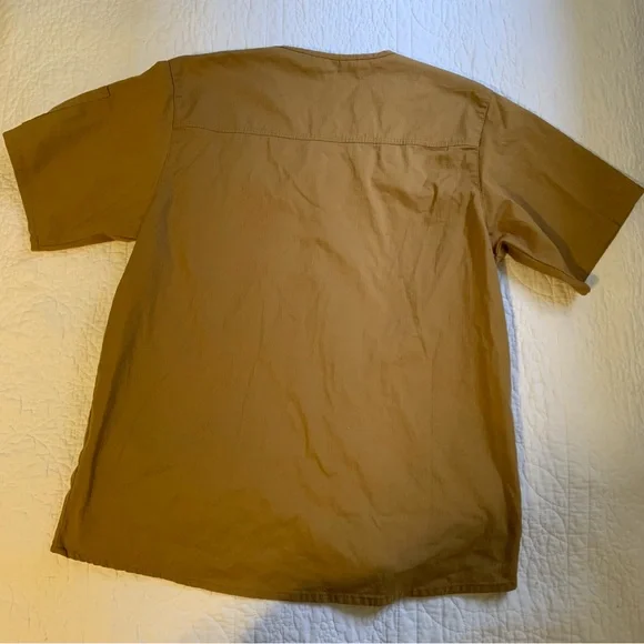 Carhartt Men's Modern Fit Rugged Flex Scrub Top size Medium brown tan - Picture 5 of 7